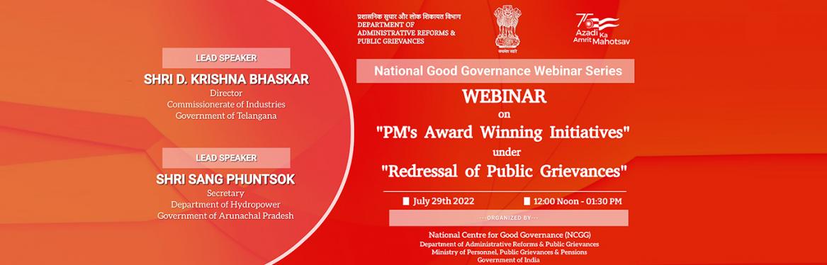 National Good Governance Webinar Series